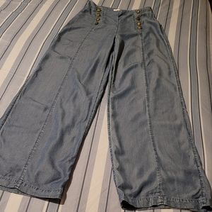 A&F High Waisted, Wide Leg Sailor Pants